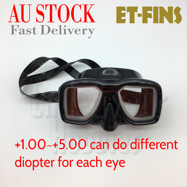 Prescription Presbyopia Far Sight Scuba Diving Dive Goggles Face Mask, AU Stock