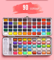 Solid Water Colour Paint Set 90 Colours Au Seller