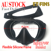 ET-FINS Lady Silicone Frame One Piece Diving Goggles, Face Mask AU STOCK