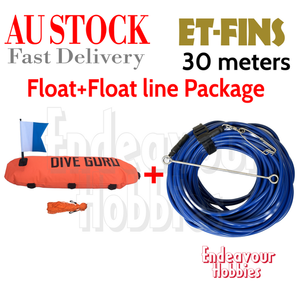 ET-FINS Spearfishing Float + 30m Float Line Package, Scuba Diving, AU STOCK