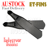 ET-FINS Carbon Fibre Freediving Spearfishing Long Fins Flippers, D type, AU STOCK