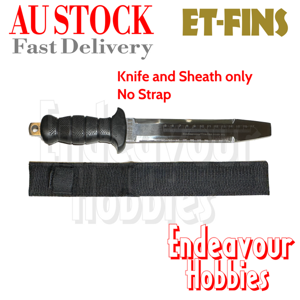 ET-FINS Large Abalone Tool (NO STRAPS) Diving Spearfishing Knife, Au Stock