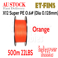 JOF 500M SUPER PE 12X Strands Braided Fishing Line Wire 0.6# 0.128mm, AU STOCK