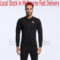 Neoprene 3mm Front Zipper Wetsuit Top for surfing or keep warm MY031, Au Seller