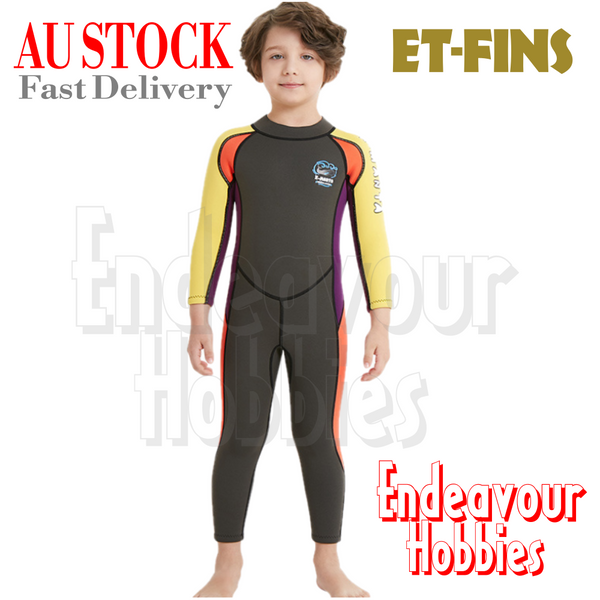 Kids Wetsuit Boys Full Body 2.5mm Neoprene, Au Stock