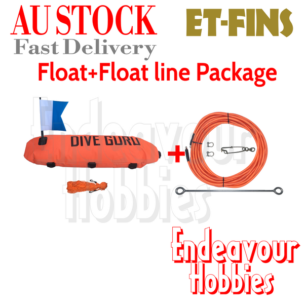ET-FINS Spearfishing Float + 10m Float Line Package, Scuba Diving, AU STOCK