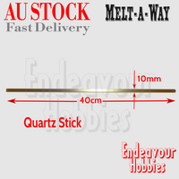 Melt-A-Way 40cm Long, 10mm Quartz Stick for Melting Furnace, Au Stock