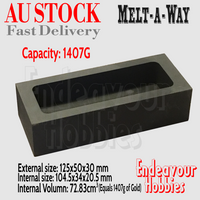 MELT-A-WAY 1.4kg Graphite Mould Crucible Ingot Bar For Melting Metal, AU Stock
