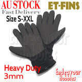 ET-FINS Heavy duty 3mm Diving Gloves made with Kevlar Spearfishing, Au Stock