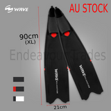 WAVE PP+TPR Freediving Spearfishing Snorkelling Long Fins Flippers, AU Stock