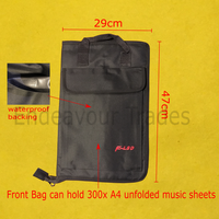 Drumstick Bag for drum sticks and A4 size music sheet no folding, Au Seller