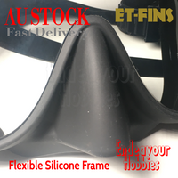 ET-FINS Silicone Frame One Piece Diving Goggles, Face Mask Spearfishing AU STOCK
