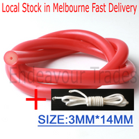 Spearfishing Rubber Band Sling Latex with 1m of Line,18mm, 14mm, Au Seller