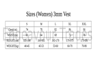 Front Zipper Women 3mm Neoprene Wetsuit Vest, Surfing Sleeveless, MY117, AU